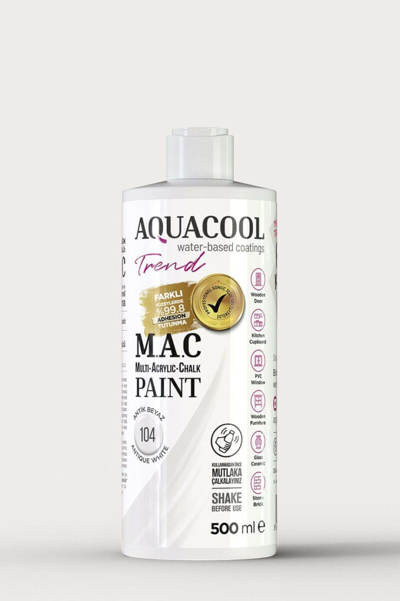 Aquacool Trend M.A.C Su Bazlı Boya 150 ML 146 104 antik beyaz 6 5591