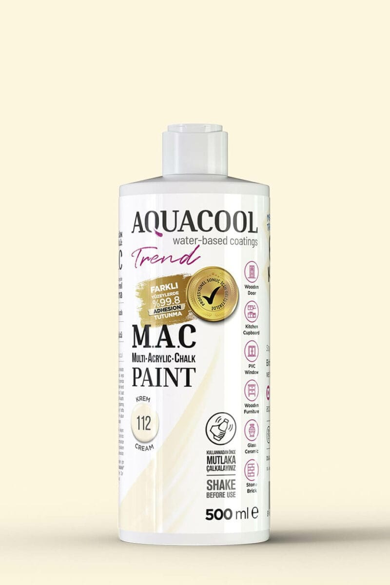 Aquacool Trend M.A.C Su Bazlı Boya 150 ML 152 112 krem 6 a18e