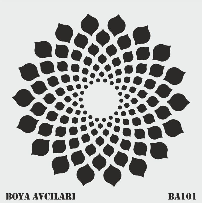 Boya Avcıları Ba 101 Stencil 70 x 70 Cm
