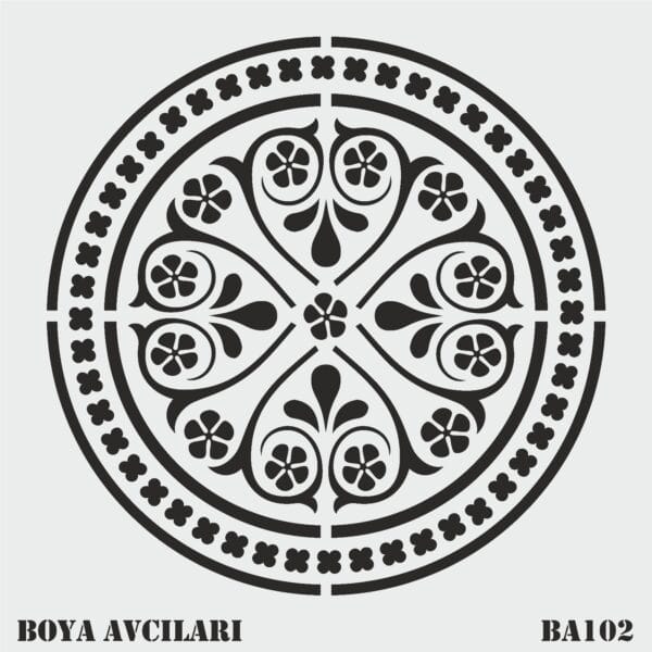 Boya Avcıları Ba 102 Stencil 70 x 70 Cm