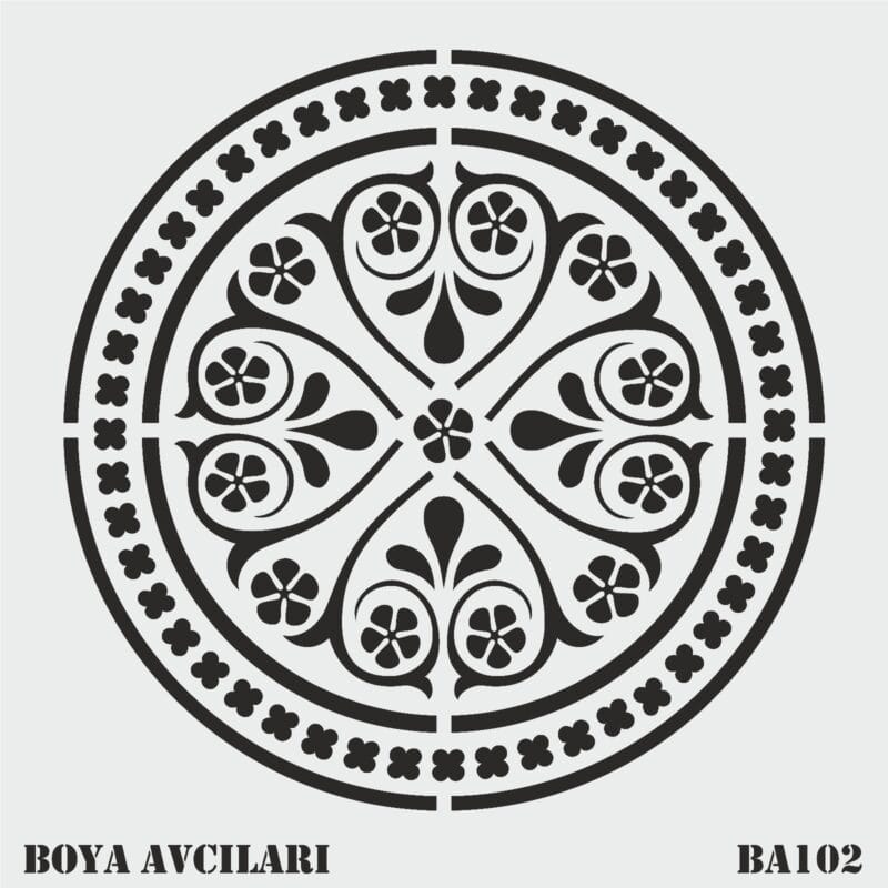 Boya Avcıları Ba 102 Stencil 70 x 70 Cm