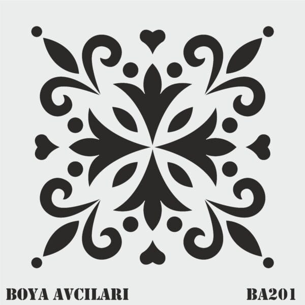 Boya Avcıları Ba 201 Stencil 60 x 60 Cm