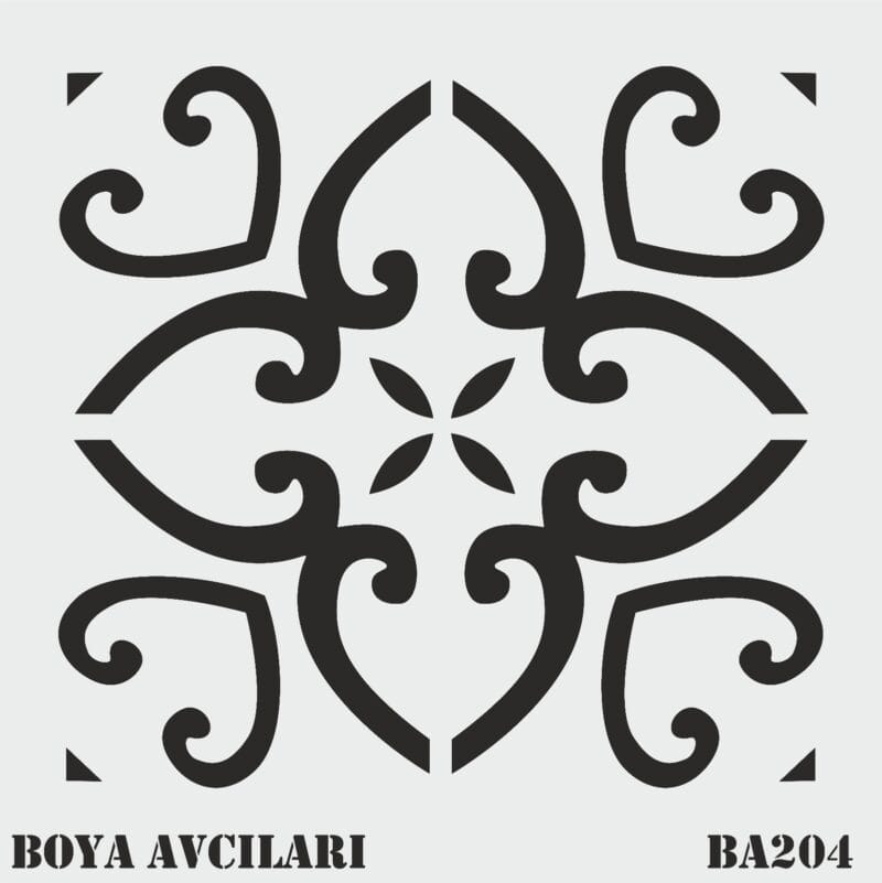 Boya Avcıları Ba 204 Stencil 60 x 60 Cm