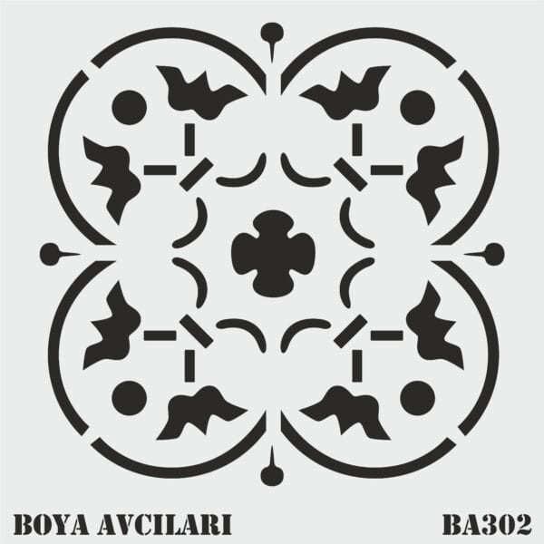 Boya Avcıları Ba 302 Stencil 40 x 40 Cm