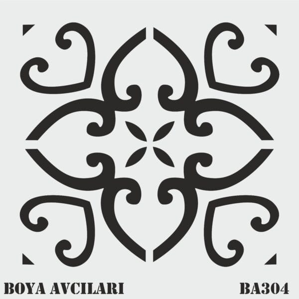 Boya Avcıları Ba 304 Stencil 40 x 40 Cm